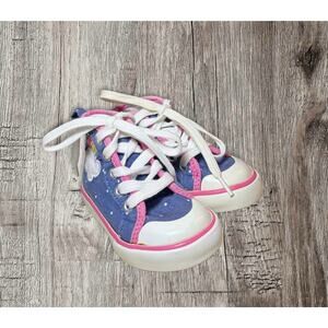 Gymborees blue and pink high top baby sneakers size 4